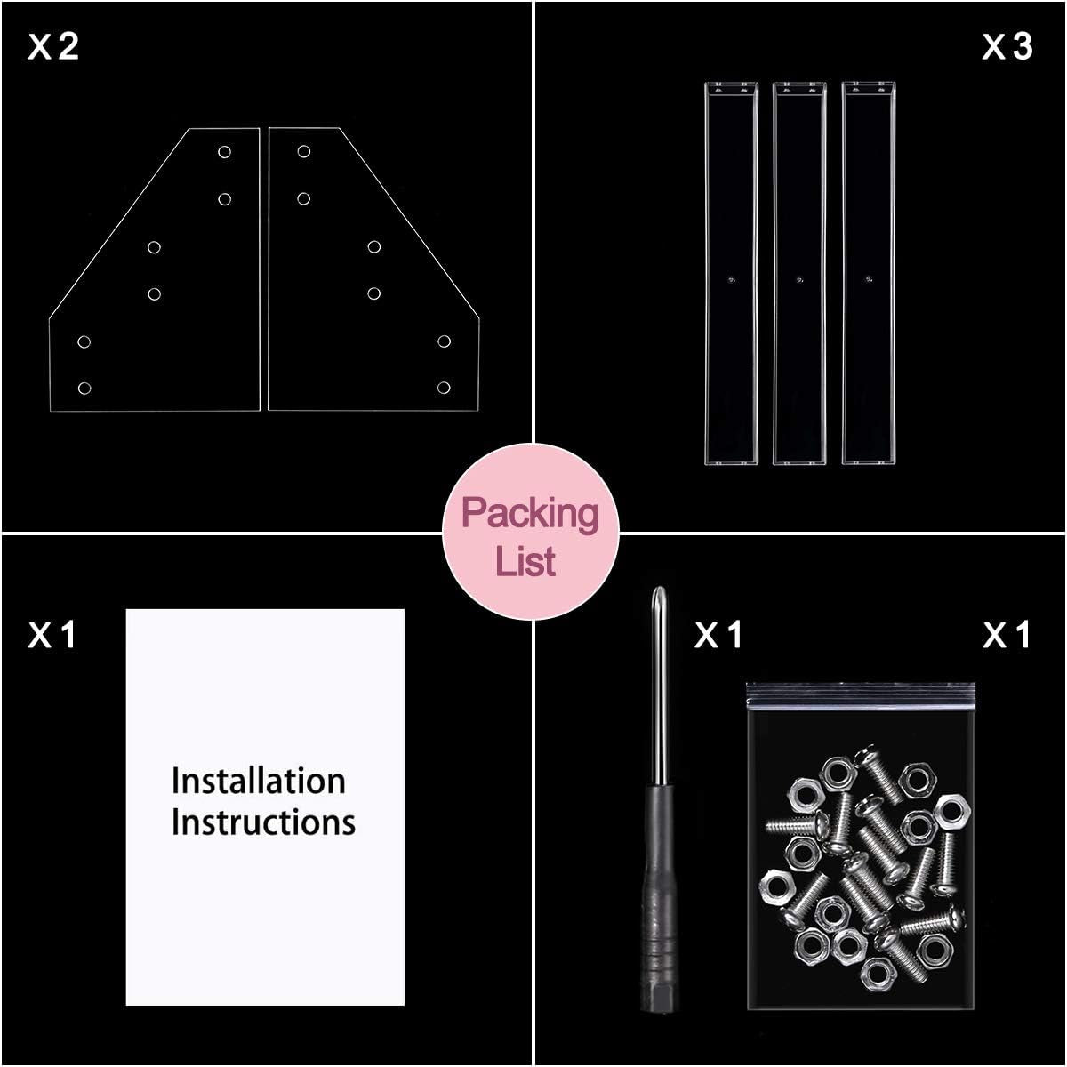 Nail Polish Organizer Acrylic 3 Layers Nail Polish Holder Sunglasses Organizer Clear Eyeglasses Display Tabletop Display Essential Oil Stand Jewelry Display Rack Holds up 39 Bottles (3 Tiers)