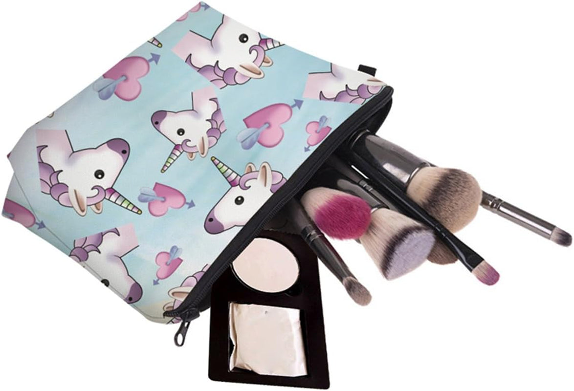 Unicorn Makeup Bag, 3Pcs/Set Super Funny 3D Printing Women Cosmetic Bag Multifuncition Pencil Holder (HZBTZ4)
