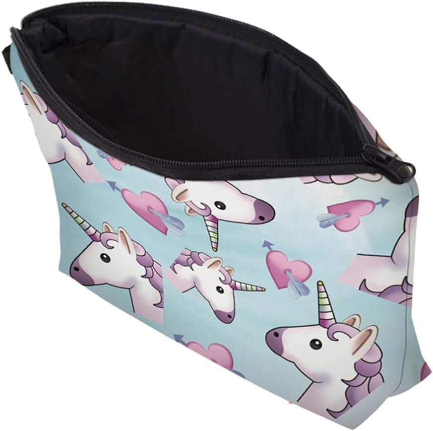 Unicorn Makeup Bag, 3Pcs/Set Super Funny 3D Printing Women Cosmetic Bag Multifuncition Pencil Holder (HZBTZ4)