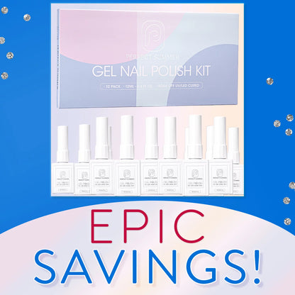 Gel Nail Polish, 12 Colors Gel Polish-Berry Colors, 12 Ml Each, Red Pink Black White Glitters Gel Nail Set, Soak off Gel Polish Kit, Salon Nail Gift for Women Girls, Non-Toxic Odor-Free Bubble FreeNail Gift