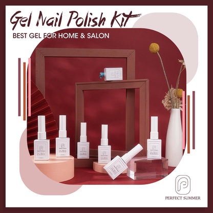 Gel Nail Polish, 12 Colors Gel Polish-Berry Colors, 12 Ml Each, Red Pink Black White Glitters Gel Nail Set, Soak off Gel Polish Kit, Salon Nail Gift for Women Girls, Non-Toxic Odor-Free Bubble FreeNail Gift