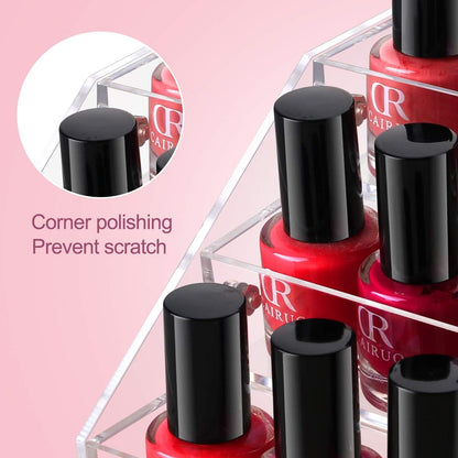 Nail Polish Organizer Acrylic 3 Layers Nail Polish Holder Sunglasses Organizer Clear Eyeglasses Display Tabletop Display Essential Oil Stand Jewelry Display Rack Holds up 39 Bottles (3 Tiers)